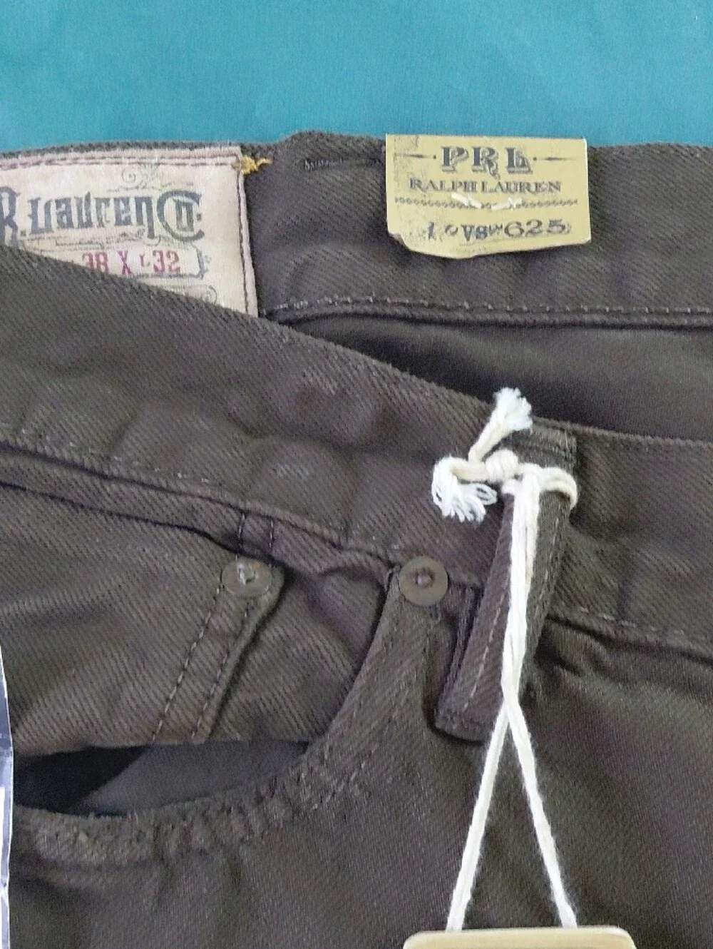 Polo by Ralph Lauren Men’s Olive Brown Slim Straight Jeans